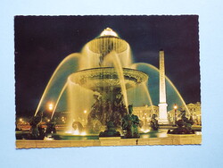 Képeslap (47) - Franciaország - Párizs - Concorde tér 1960-as évek