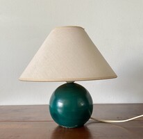 IMT Fa olasz I.M.T. gömb tömör asztali lámpa türkiz gömblámpa kerek teak