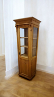 Ónémet könyves keskeny  tárolos vitrin, szekrény polcos tálaló