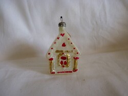 RÉGI ÜVEG KARÁCSONYFADÍSZ - HÁZIKÓ!