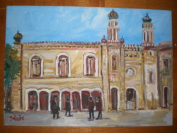 NEMZETKÖZILEG ELISMERT FESTŐMŰVÉSZ  BÁNFI JÓZSEF . Nagysäg 50 cm X 35 cm
