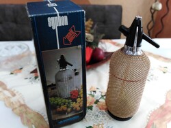 Retro arany dróthálós szódás szifon szinte új!