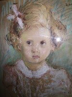 Diener Dénes Rudolf(1889-1956)-Évike,gyönyörű lány portré,csodás keret,eredeti, karácsonyi aukció!!!