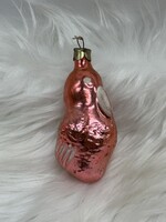 Retro üveg karácsonyfadísz,papagáj