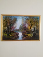 Böröczky Ferenc Eredeti Táj kép Olaj vászon