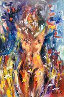 Virágesőben. Gyönyörű olajfestmény. art by Konrad Biro. Egy hét-egy esély. Ne hagyd ki!