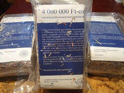 Retro 4.000.000Ft kirakós játék bankjegyszakértőknek aprított pénz puzzle dekoráció kreatívoknak