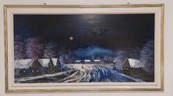 Bánkuti Gertrúd: Téli táj (50x100cm)