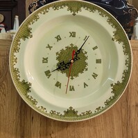 Exkluzív Hollóházi porcelán tányéróra-felújítva hibátlan-gyűjteményből