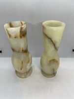 Ónix ásvány vázák párban