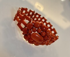 Antik Korall 14K Arany Karkötő