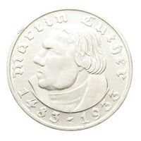 Németország,2 reichsmark 1933 D - Luther Márton EF+ ezüst 8g625