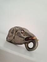 Eszméletlen szép antik elefánt fej formájú gyufatartó