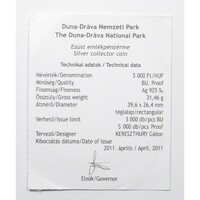 Magyarország,5000 forint 2011 - Duna-Dráva Nemzeti Park - Certifikáció