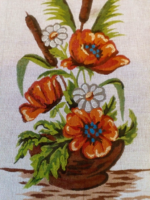 Tűgobelin alap, kivarrható