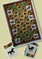 Takaró, vágtázó lovakkal