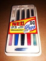 1980'S.﻿﻿NDK DDR GDR - HEIKO Tintenschreiber FP 21 INKPOL KÉSZLET - GYÁRI DOBOZÁVAL 6 DB + TIPPEL