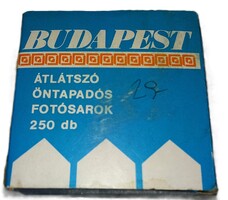 1980'S PAPÍRKÉSZÍTŐ IPARI SZÖVETKEZET -BUDAPEST öntapadós fotósarok -bontatlan dobozával