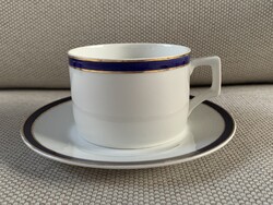 Antik Zsolnay kobalt kék arany teás csésze alátéttel, circa 100 éves art deco