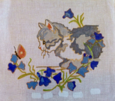 Kivarrható tűgobelin alap