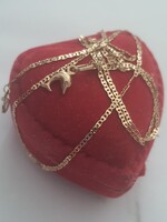 Győnyörű 14k arany lánc medállal