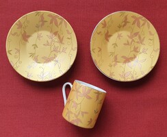 Art decor német porcelán kávés szett csésze csészealj espresso mokkás rövid kávés eszpresszó