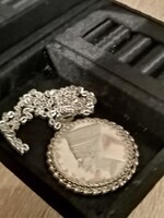 Egyedi RITKA! Jelzett Ezüst Nyaklánc - Ezüst Medál Új Ékszertartóban!