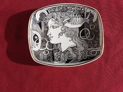 Hollóházi Szász Endre kis tálka az Adria sorozatból..14,5x12,5 cm,,Hibátlan..Akcióban..