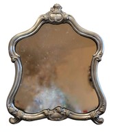Barokk asztali tükör ezüstözött kerettel 50 cm