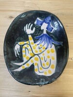 Györgyei Zsuzsa kerámia falidísz:Harlekin