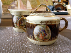 Jelzett  mitológiai jelenetes CUKORTARTÓ és TEJKIÖNTŐ együtt  - Art&Decoration