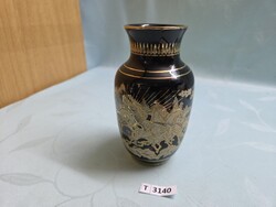 T3140 Görög 24 karátos arannyal díszített váza 16 cm