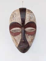 Antik afrikai Igbo népcsoport fa maszk Nigéria africká maska afrikanische Maske D304 221 6018