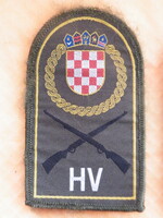Horvát hadsereg katonai, szárazföldi fegyveres erők, felvarró, korai, régebbi típusú, 90'- es évek