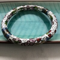 Régi kínai rekesz zománccal díszített nyitható karkötő