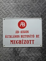ÁB AEGON Biztosító zománctábla 40x30 cm