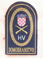 Horvát hadsereg katonai, szárazföldi fegyveres erők, felvarró, 90'- es évek