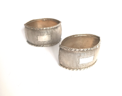 Ezüst szalvétagyűrű párban