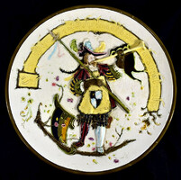 1880 körül Julius Dressler historizáló majolika tál