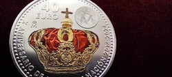 VI. Fülöp spanyol király ezüst colorizált érme – 40 EURO