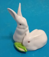 Herendi nyúlpár zöld kukoricával