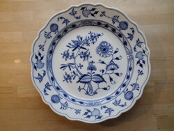 Antik Meisseni nagy kerek hagymamintás porcelán tál 35,5 cm