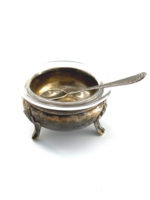 Antik ezüst kínáló kanállal 31 g,hibátlan új fújt üveggel