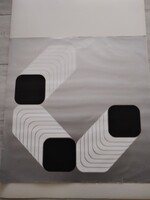 Kaspar Thomas Lenk(1933-2014) - Op-art szitanyomat, nagyméretű ,1968-70es évek.