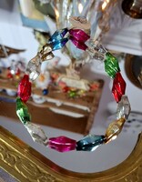 Antik karácsonyfa dísz, karácsonyi gyöngysor, gyöngydísz Itáliából