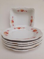 Zsolnay barokk viragos tanyerok koretes potlasnak