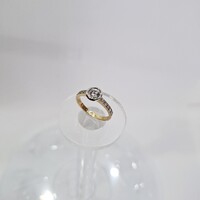 Új, 14 karátos, Cirkónia köves eljegyzési gyűrű. (No. 328.)