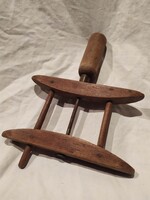 Régi kézi fa fonal csévélő fonaltekerő