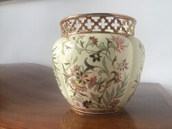Zsolnay porcelán kaspó 18x20cm.