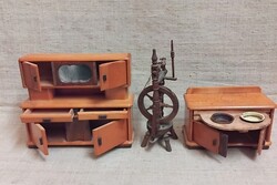Vintage igényes bababútor, babaszoba kiegészítőkkel